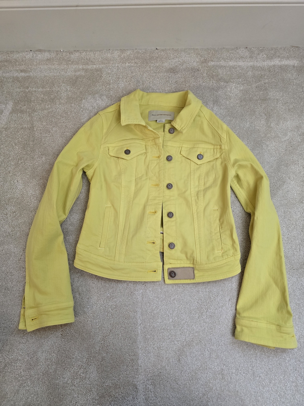 Anthropologie Pilcro and The Letterpress Mustard yellow jacket Size S